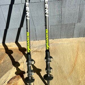 LEKI Quantum Adjustable Walking Stick Trekking Hiking Poles with Speed Locks